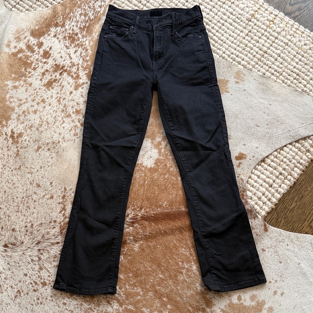 MOTHER “The Insider” Crop Black Boot Cut Women's Jeans